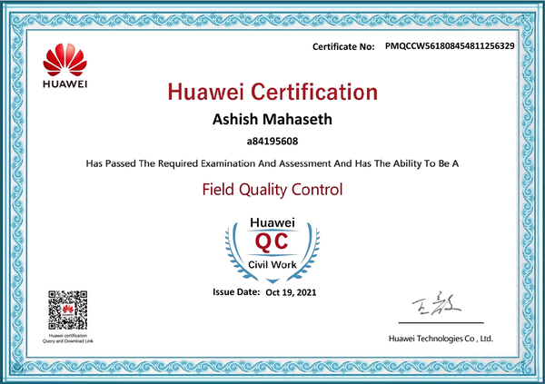 Civil Work Certificate